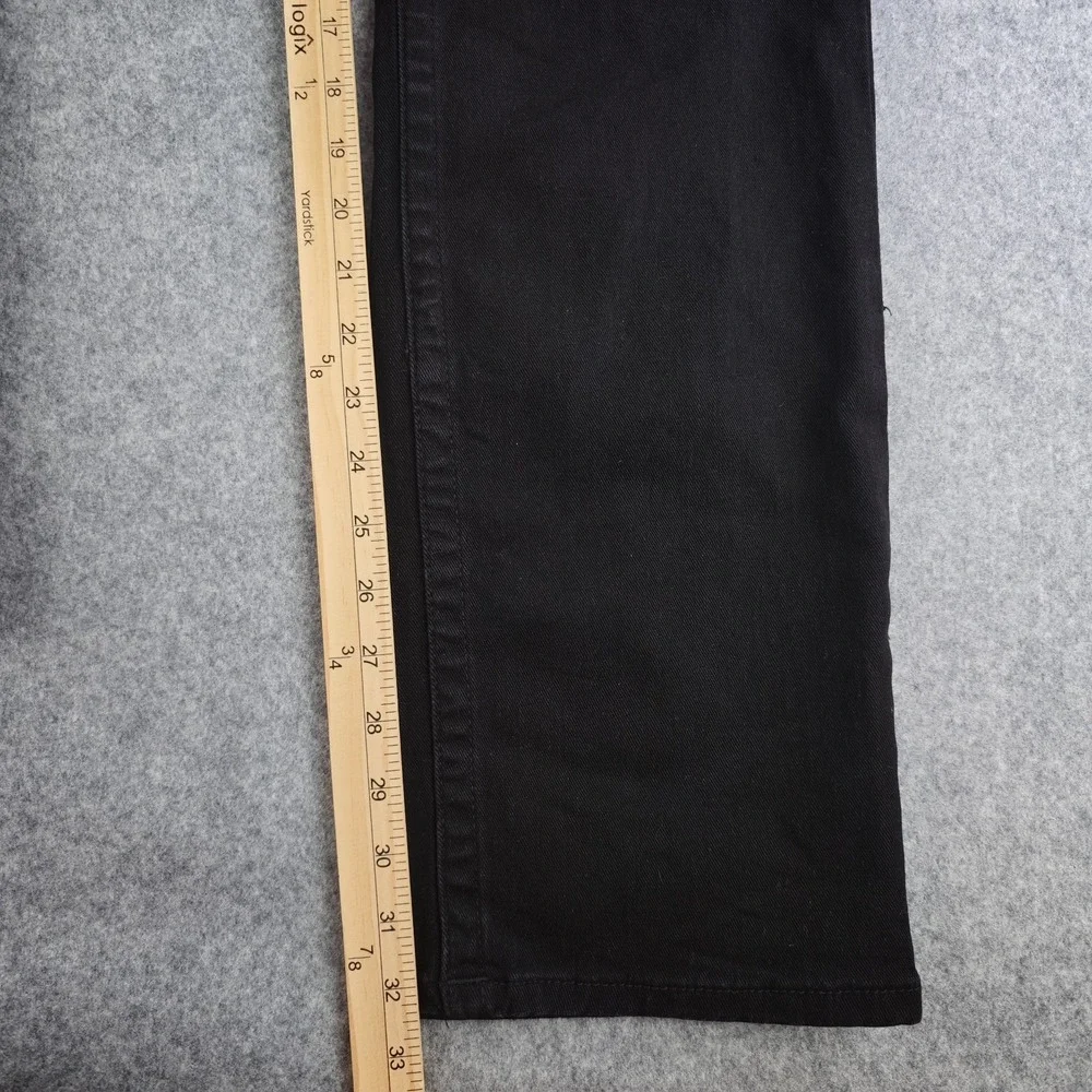 True Religion Ricky Jeans Mens 32‎ Relaxed Straight Black Denim 33x32 Stretch